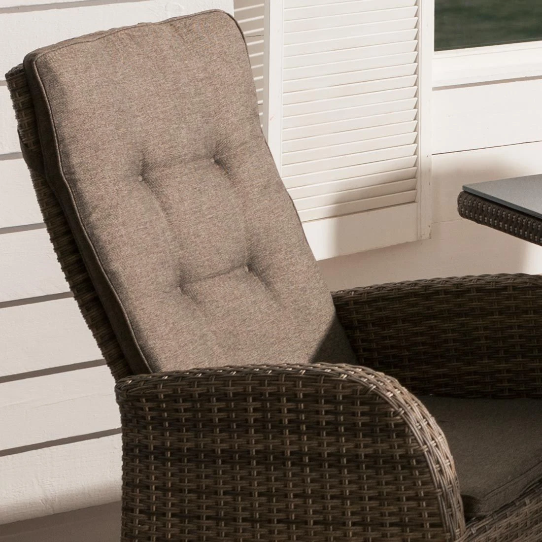 Ploß Rabida Gartensessel Geflecht Champagner/Savanna – Bild 5