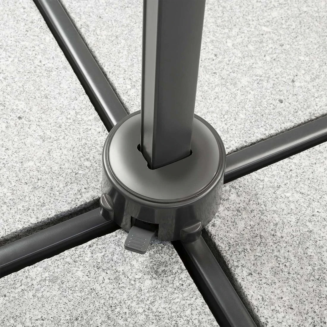 Schneider® Schneider Rhodos Junior Ampelschirm 230x230cm Anthrazit/Rot - Image 10