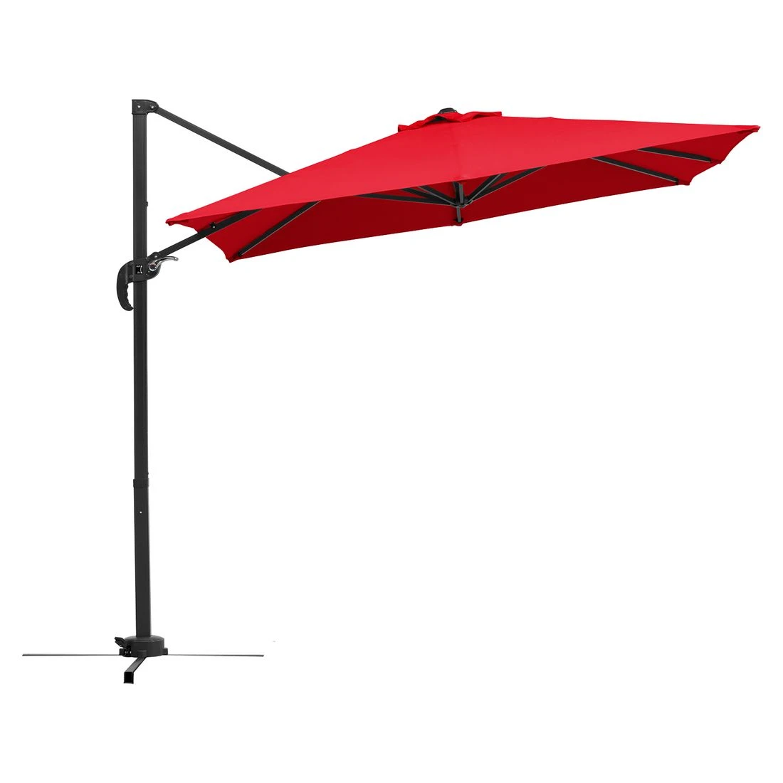 Schneider® Schneider Rhodos Junior Ampelschirm 230x230cm Anthrazit/Rot - Image 5