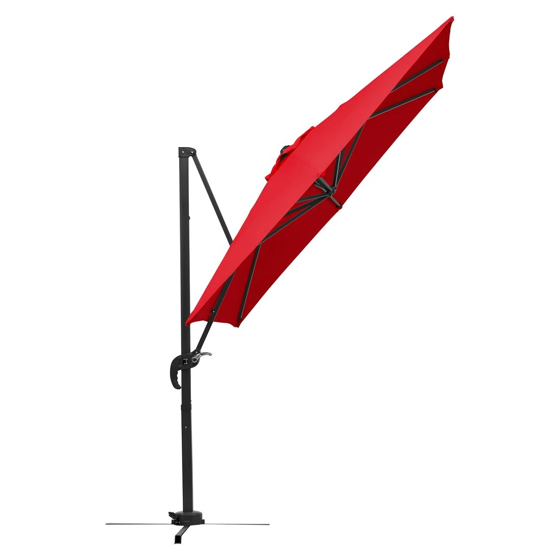 Schneider® Schneider Rhodos Junior Ampelschirm 230x230cm Anthrazit/Rot - Image 6