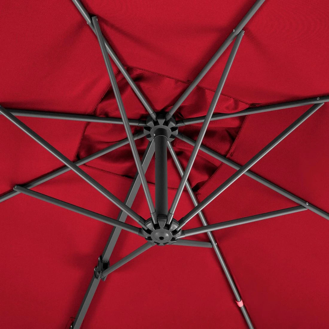 Schneider® Schneider Rhodos Junior Ampelschirm 230x230cm Anthrazit/Rot - Image 8