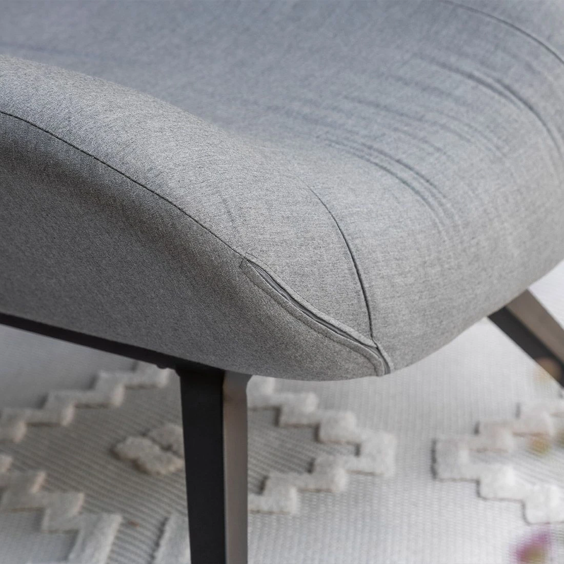 Schöner Wohnen Elin Loungesessel Inkl. Hocker Aluminium/Sunbrella Schwarz/Grau - Image 6