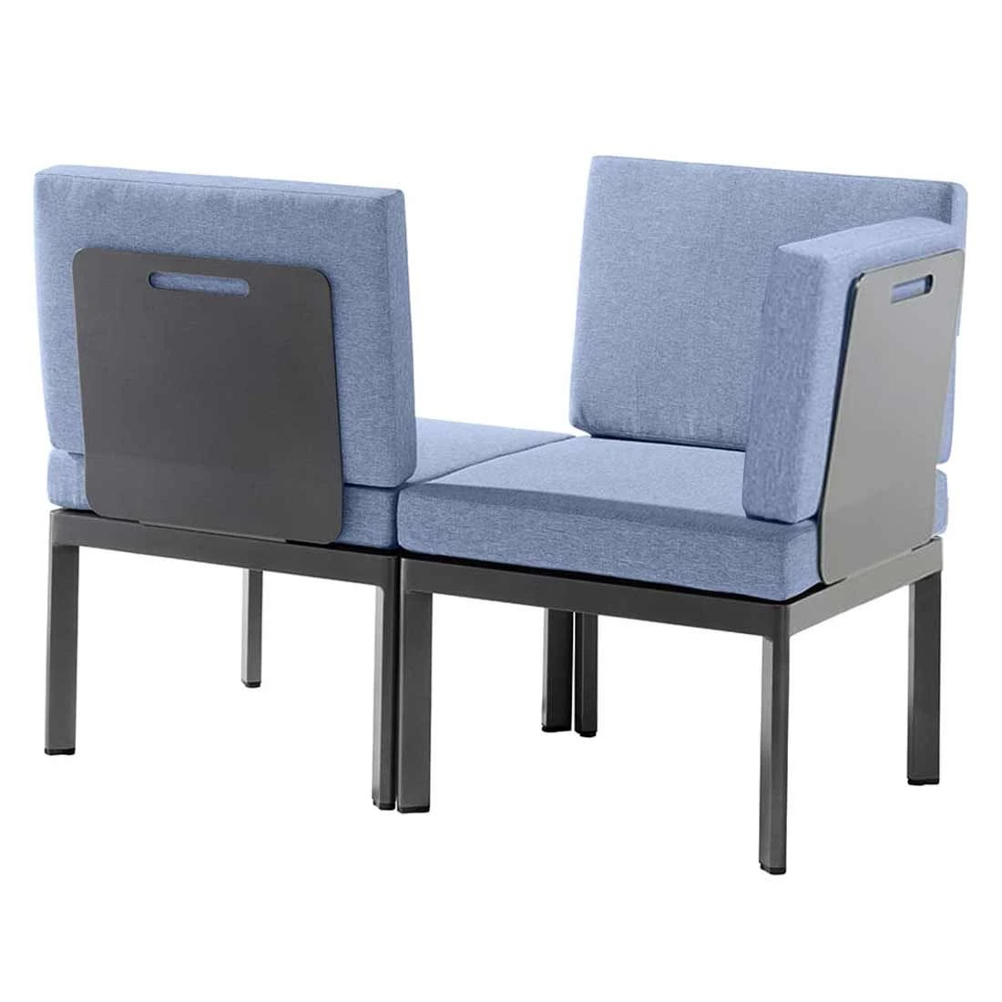 Sieger Lugo Gartensofa Aluminium/Sunproof Eisengrau/Hellblau - Image 4