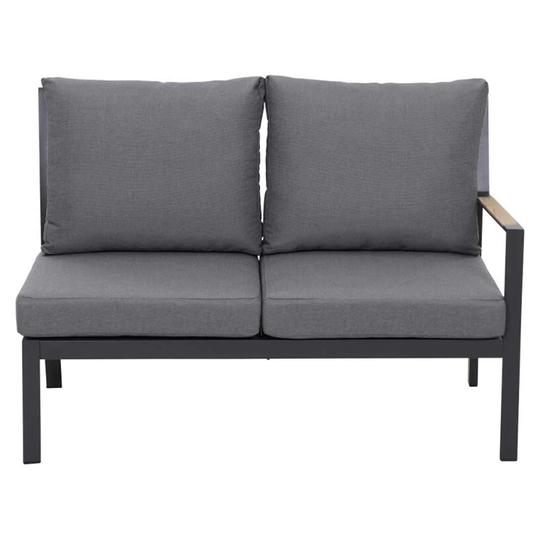 Siena Garden Londra Eck-/Endmodul Aluminium/Ranotex Anthrazit/Schwarz-Silber - Image 2