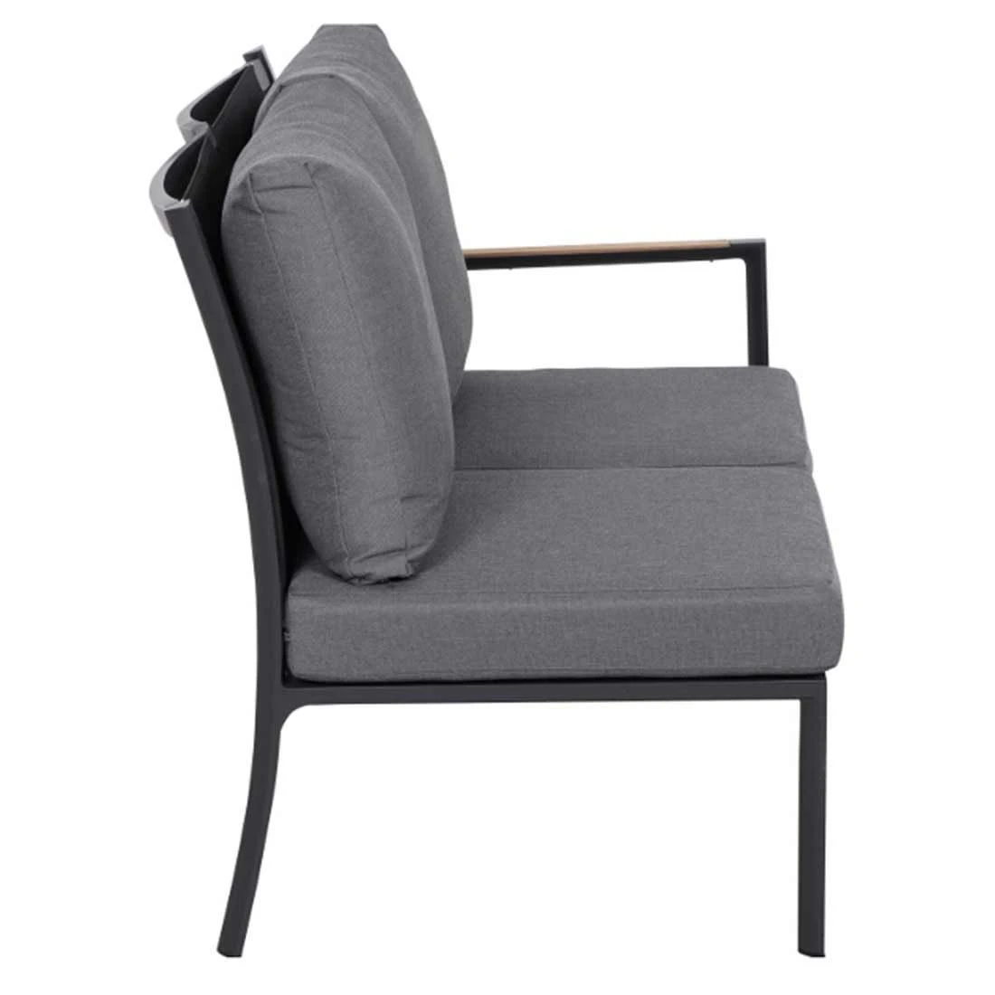 Siena Garden Londra Eck-/Endmodul Aluminium/Ranotex Anthrazit/Schwarz-Silber - Image 3