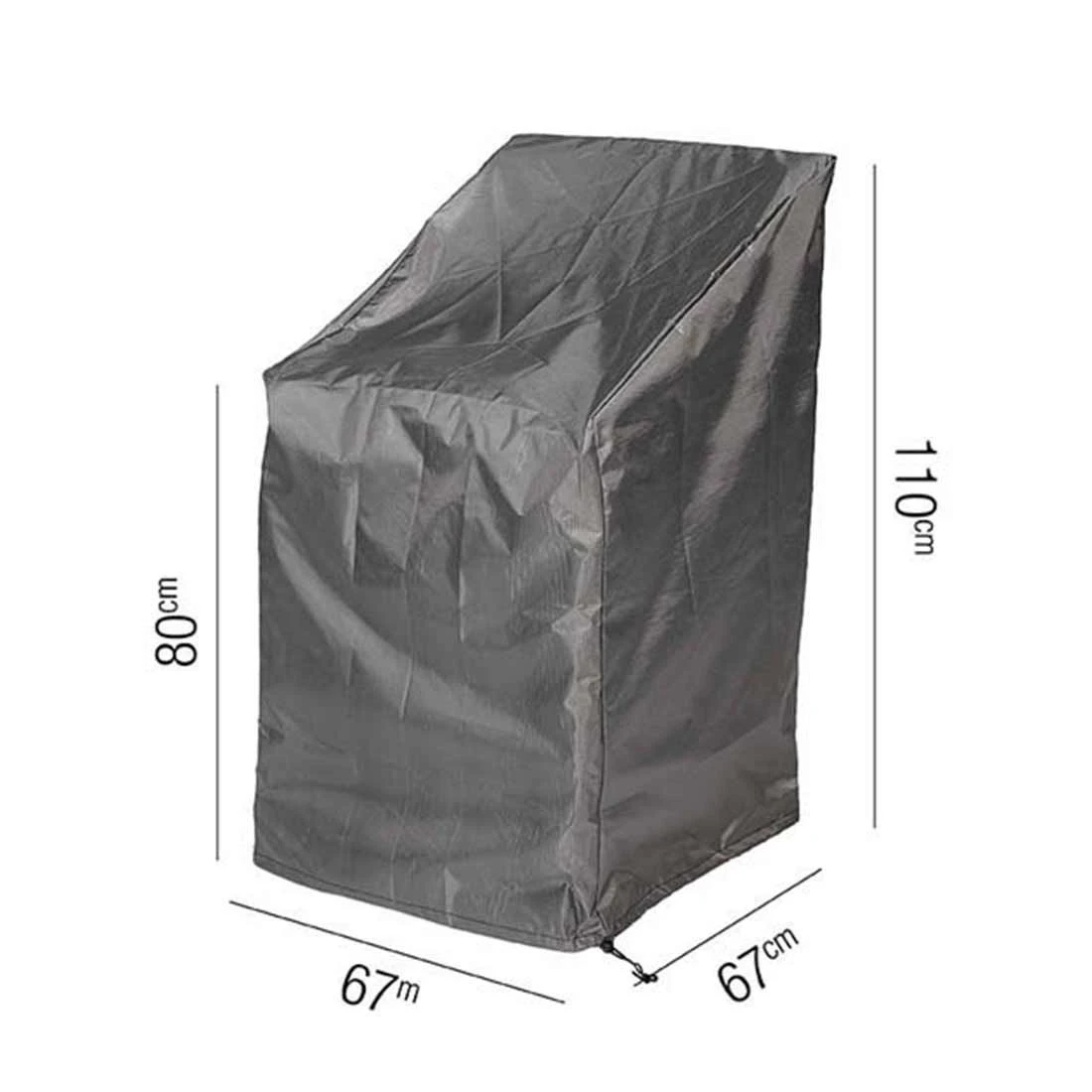 AeroCover Gartenstuhl Schutzhülle 67x67x80/110cm Polyester Uni Anthrazit - Image 2