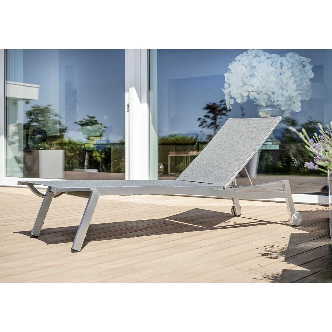 Stern Allround Rollliege Edelstahl/Textilene Silber/Leinen Grau - Image 4