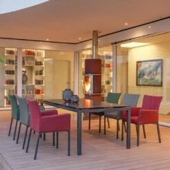 Stern Artus Gartenmöbel-Set 7-tlg. Tisch 200x100cm Anthrazit/Bunt