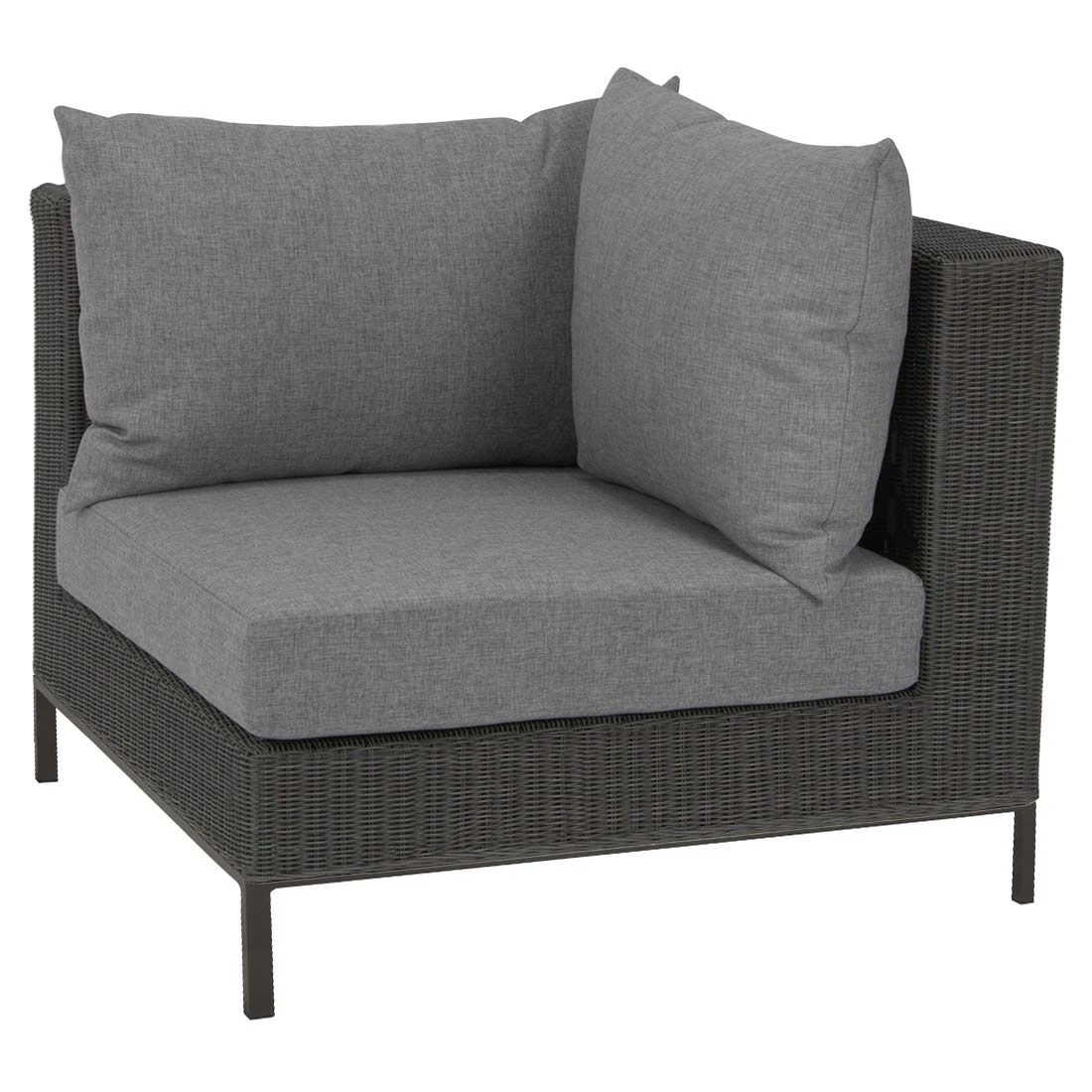 Stern Fontana Eck-/Endmodul Aluminium/Geflecht Basaltgrau/Seidengrau – Bild 2