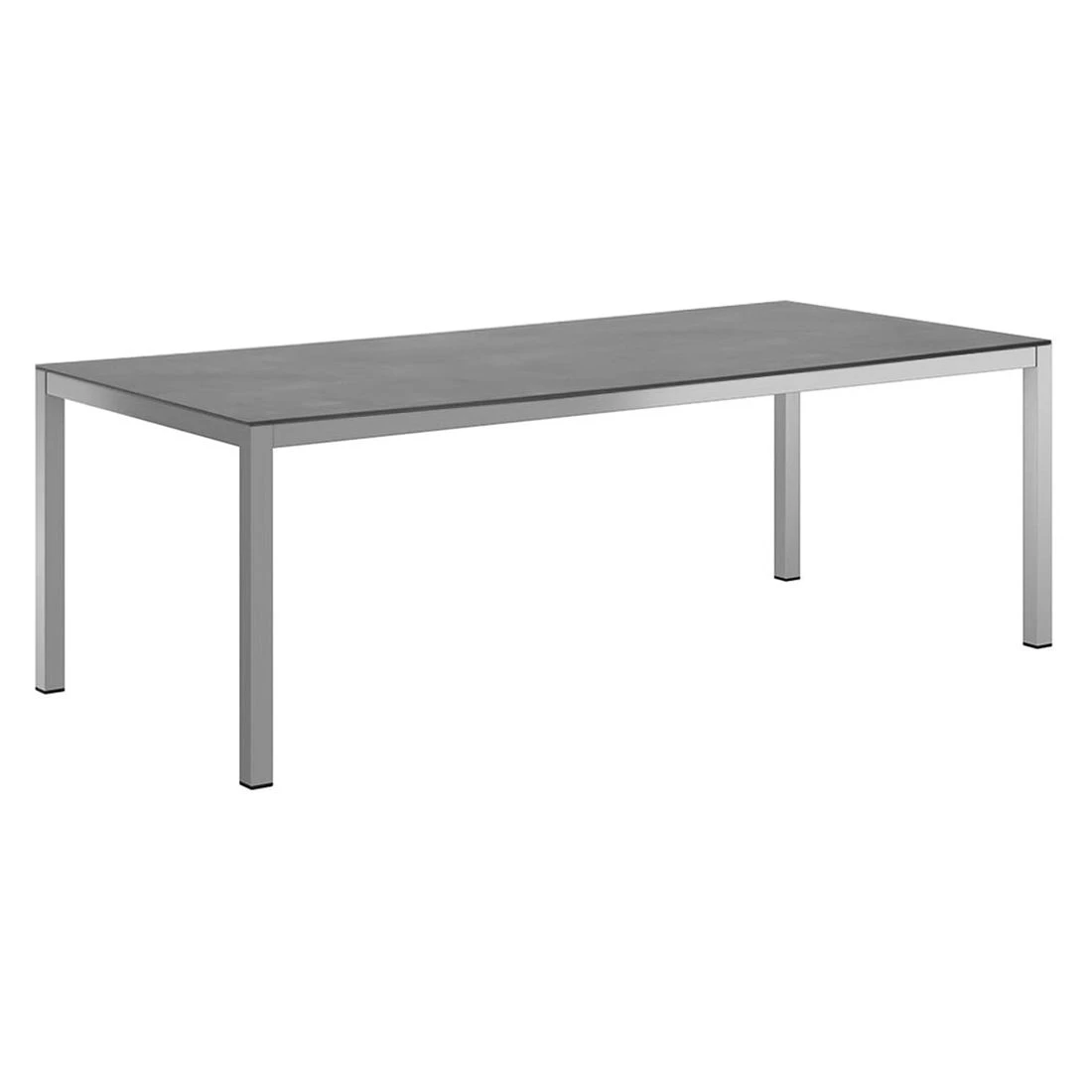 Stern Polaris Gartenmöbelset 7-tlg. Mit Tisch 220x100 Cm Silbergrau/Zement Dunkel - Image 3