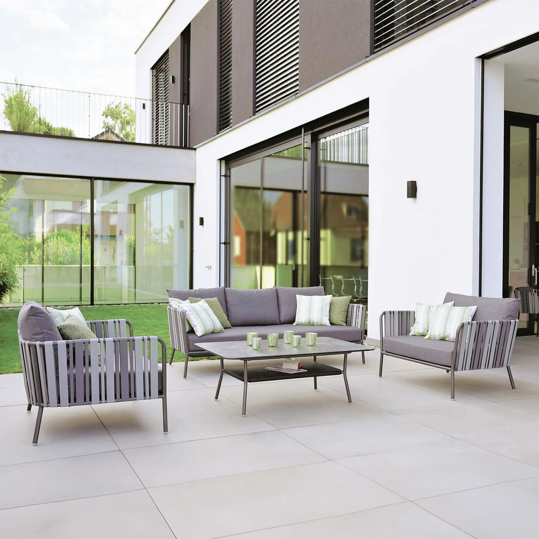 Stern Space Loungeset Aluminium/Polyacryl Anthrazit/Seidengrau