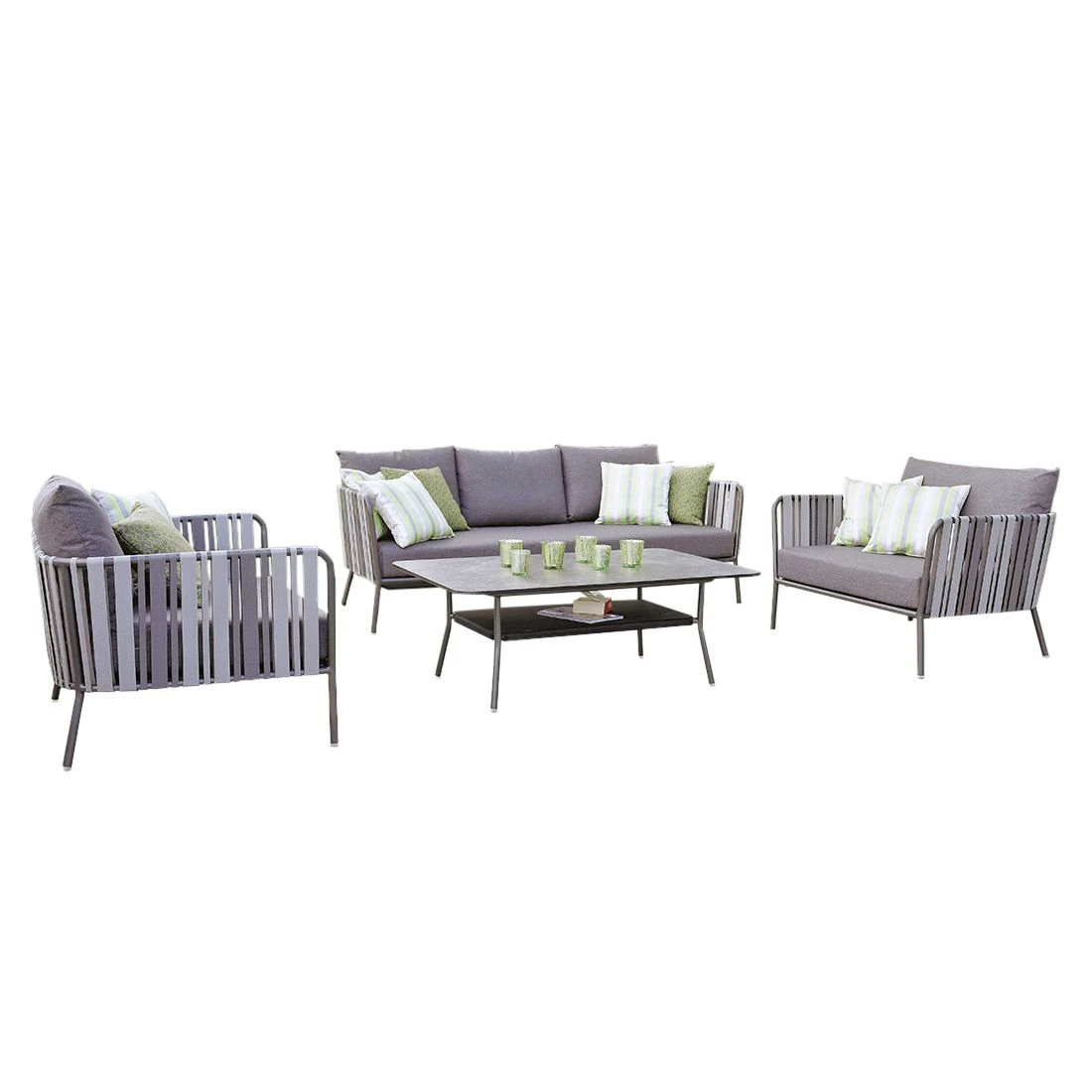 Stern Space Loungeset Aluminium/Polyacryl Anthrazit/Seidengrau â Bild 2