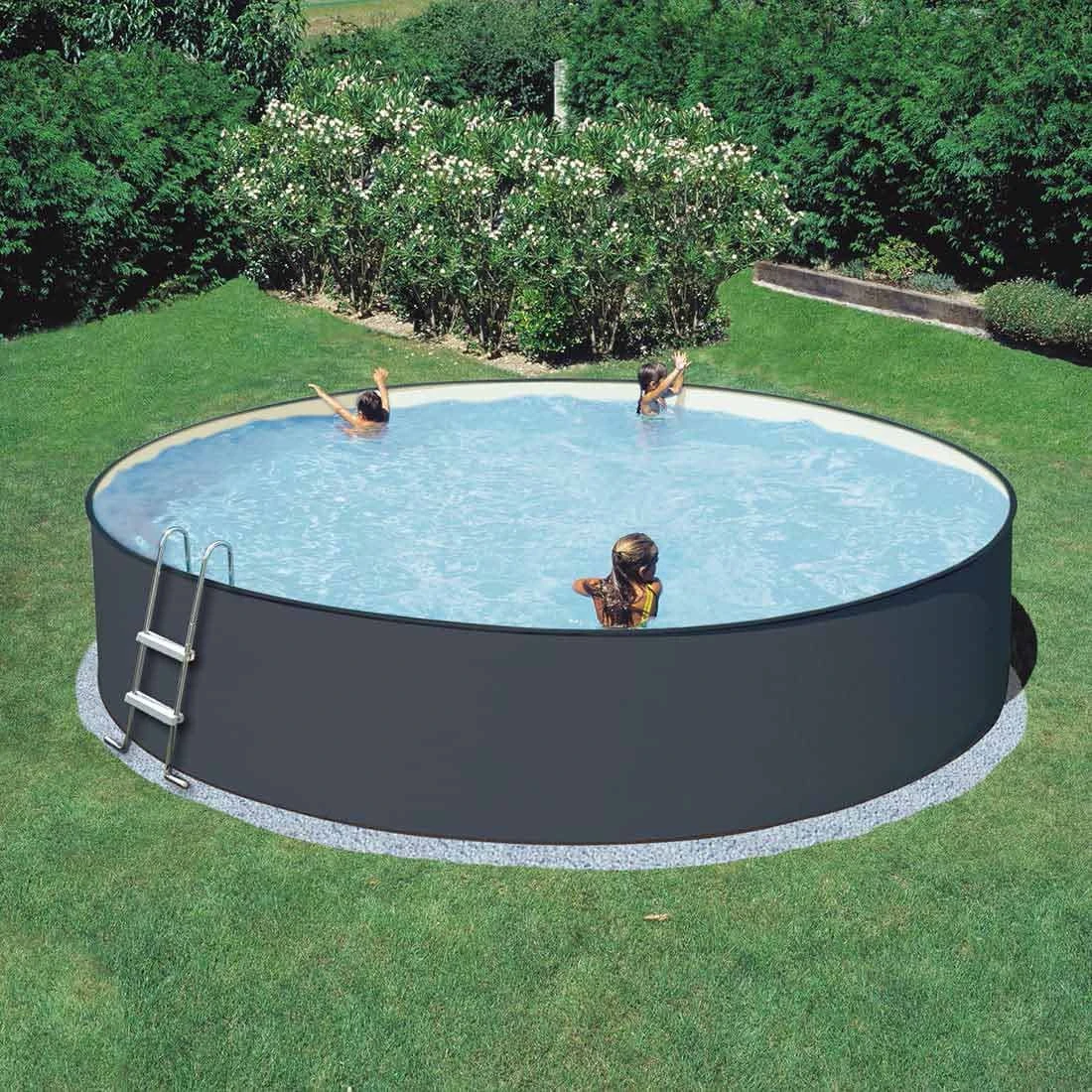 Summer Fun Rundbecken-Set 450x120cm 6-teilig Anthrazit