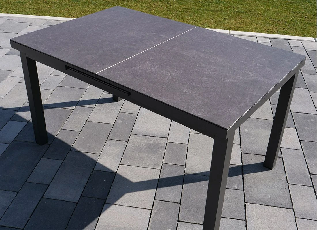 Sungörl Bamberg Ausziehtisch 160/210x90cm Aluminium/Keramik-Glas Anthrazit/Beton â Bild 2