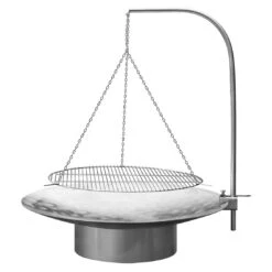 SvenskaV Grace Feuerschale Ă80cm Inkl. Schwenkgrill Edelstahl Ă63