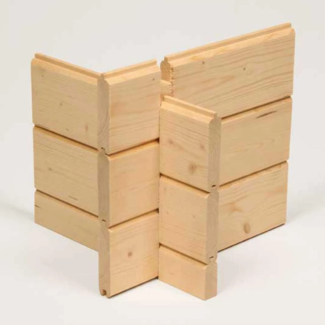 Wolff Finnhaus Bornholm 40-B Typ 4 Gartenhaus 320x320cm Mit Dreieckglas-Tür Natur – Bild 5