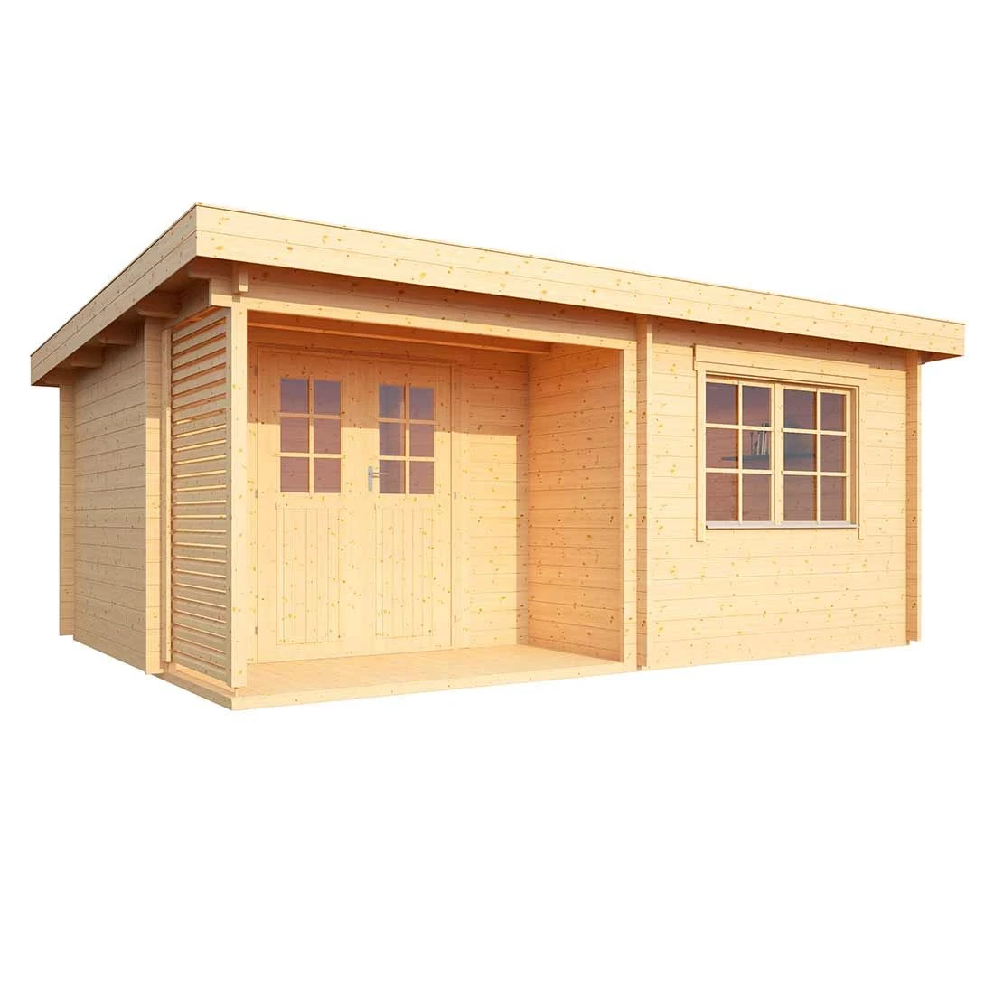 Wolff Finnhaus Cordoba Klassik Gartenhaus Natur