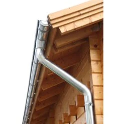 Wolff Finnhaus Dachrinne Rund Zusatzpaket ABS/SD Aluminium Silber