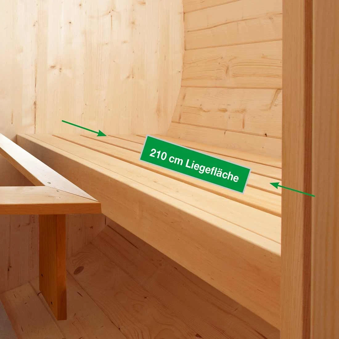 Wolff Finnhaus De Luxe Saunafass 330 Bausatz Natur â Bild 6