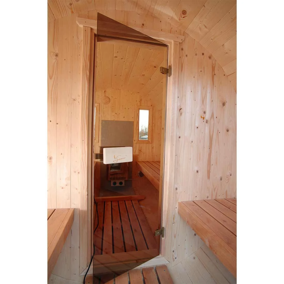 Wolff Finnhaus De Luxe Saunafass 400 Bausatz Natur â Bild 5