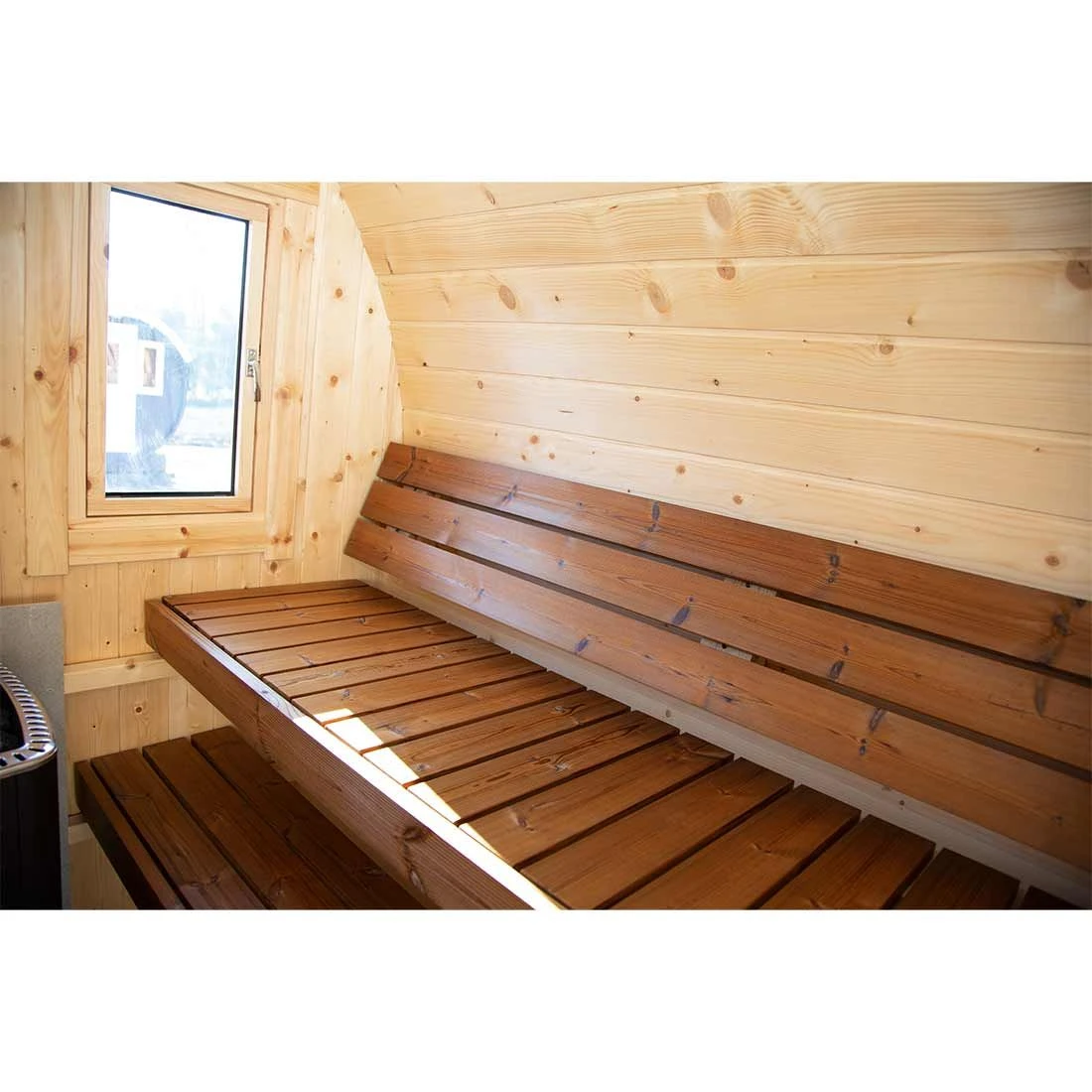 Wolff Finnhaus Finja 1 Saunafass Premium Bausatz Ø226x292cm Thermoholz – Bild 2