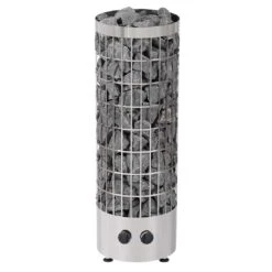 Wolff Finnhaus Saunaofen Elektr. 9 KW + Integrierter Steuerung+Steine Silber