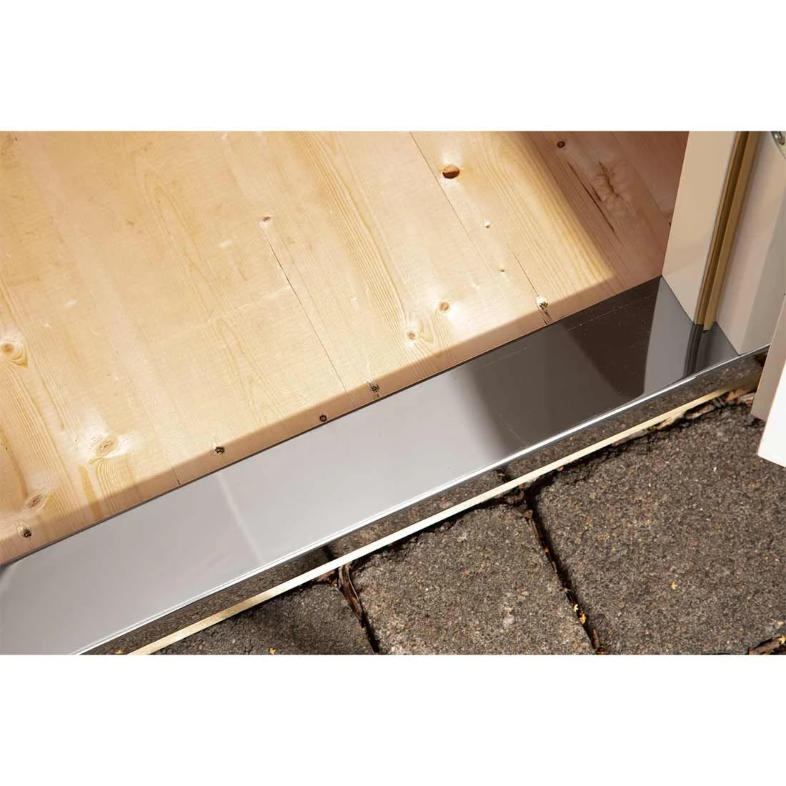 Wolff Finnhaus Pulti 34-C Typ 5 Gartenhaus Mit Milchglastür Natur – Bild 4