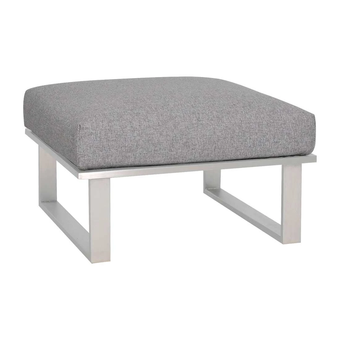 Zebra Belvedere Hocker Edelstahl/Olefin Edelstahl/Grau