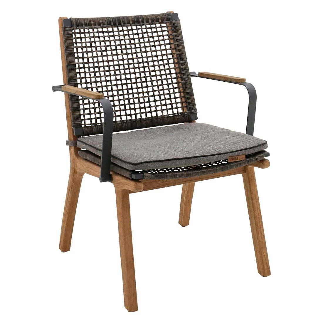 Zebra Lenyx Gartenmöbelset 9-tlg. Mit Gartentisch 220x95cm Teak/Brown Brushed - Image 2