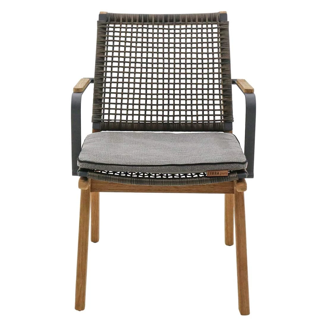 Zebra Lenyx Gartenmöbelset 9-tlg. Mit Gartentisch 220x95cm Teak/Brown Brushed - Image 3