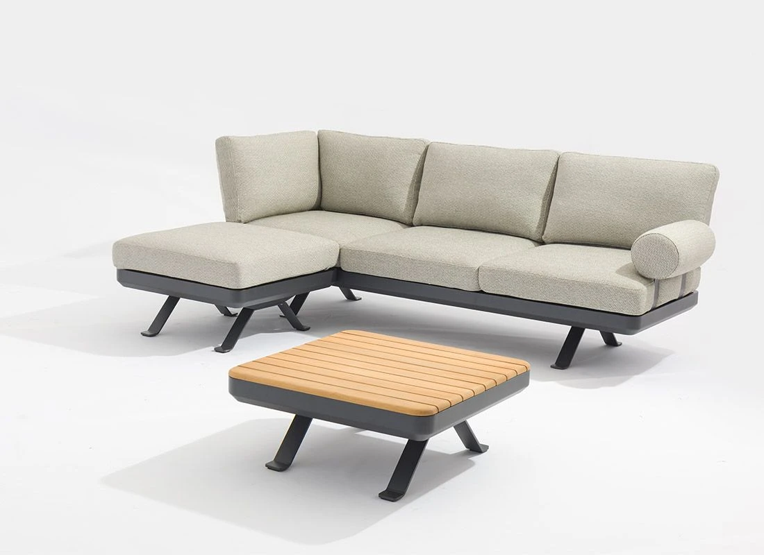 Zebra Sky Lounge Armlehne Aluminium/Sunproof Graphit/Camden Grey - Image 2